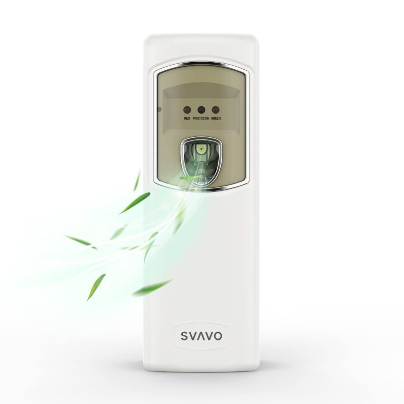 SVAVO Automatic Air Freshener Dispenser - Programmable Fragrance Dispenser for Indoor-Bedroom, Hotel, Office, Commercial Place - Wall Mounted/Free Standing Aerosol Spray Dispenser - White - Image 1
